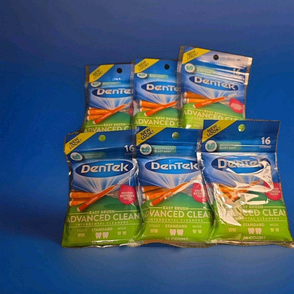 Interdental Cleaners - Dentek Easy Brush Advanced Clean 6 Pack, 96 Total