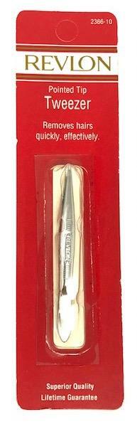 Deluxe Fine Tip Tweezers with Long Handles for Precision Hair Removal - Revlon
