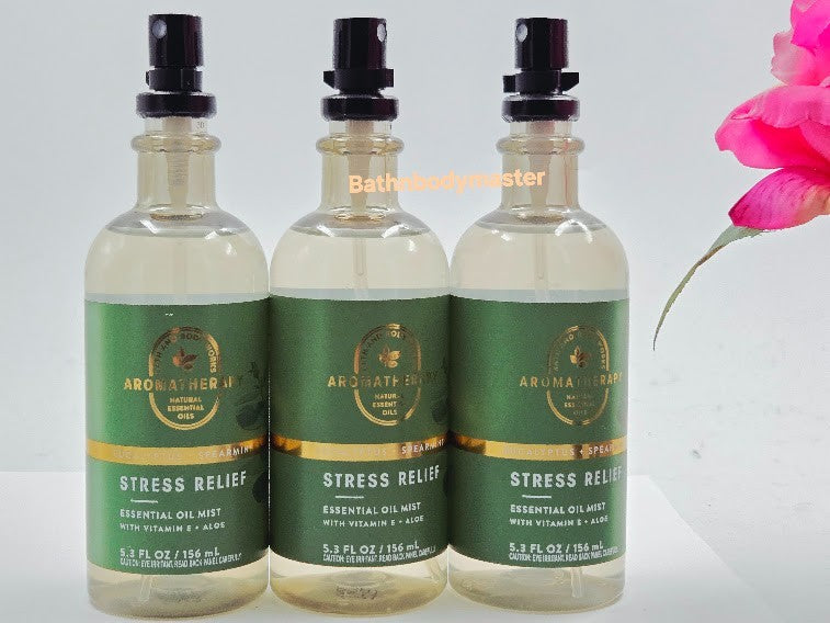 Aromatherapy Stress Relief Essential Oil Body & Pillow Mist Spray 5.3 fl oz Set