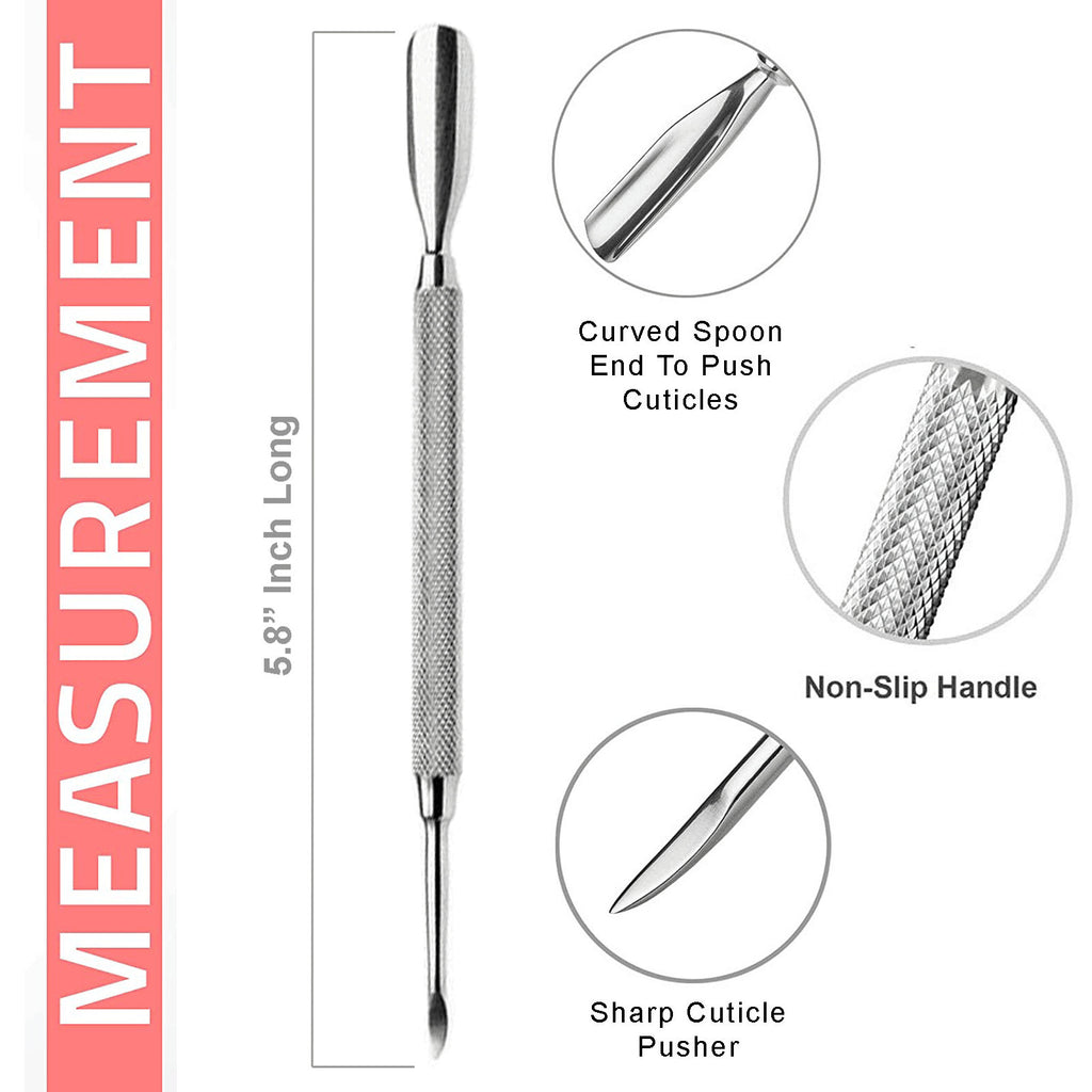 Stainless Steel Cuticle Nipper & Ingrown Toenail Lifter - 2 Pack Nail Care Tools