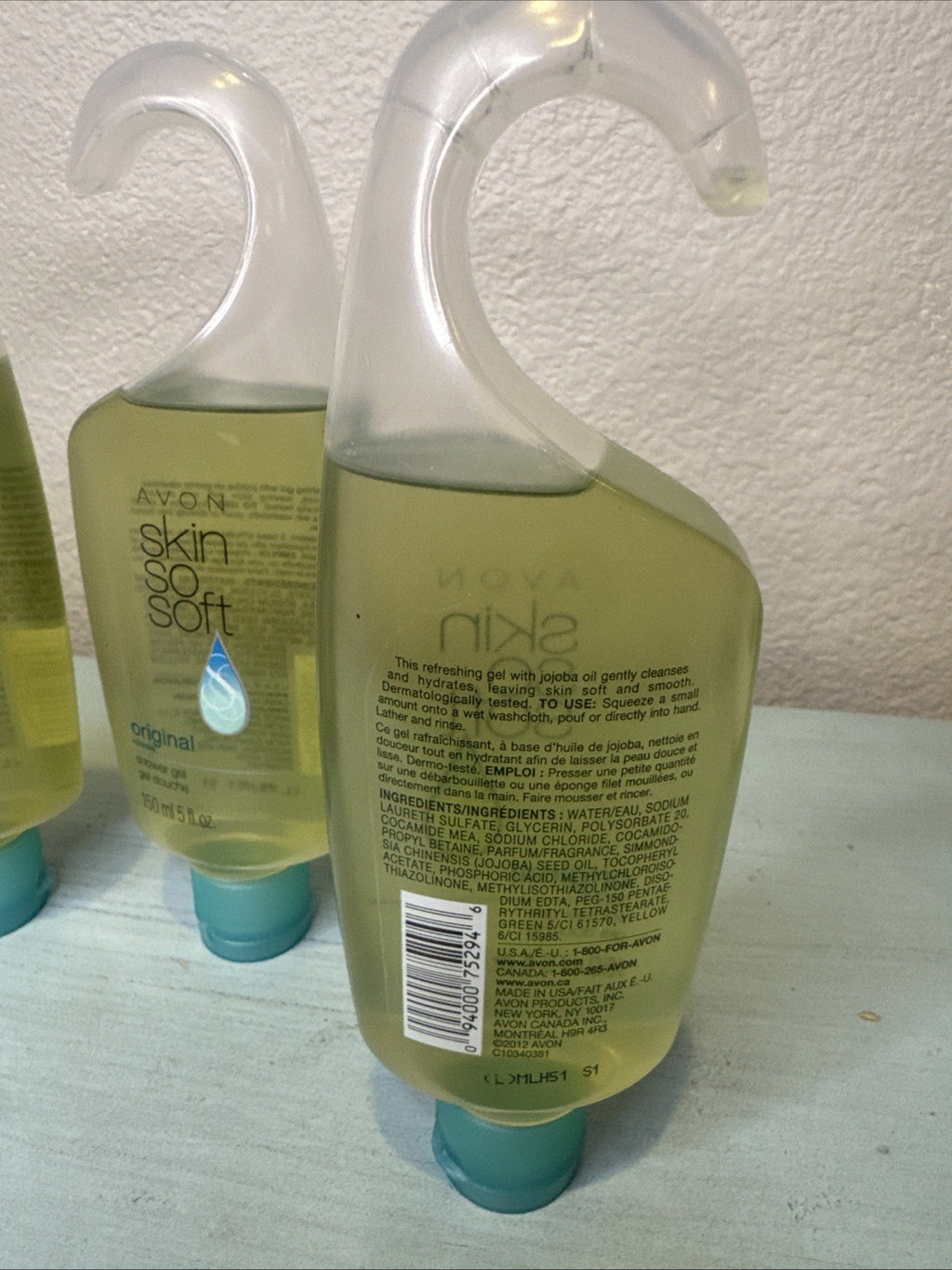 Lot of 4 Avon Skin So Soft Original Shower Gel with Jojoba Oil - 5 fl oz