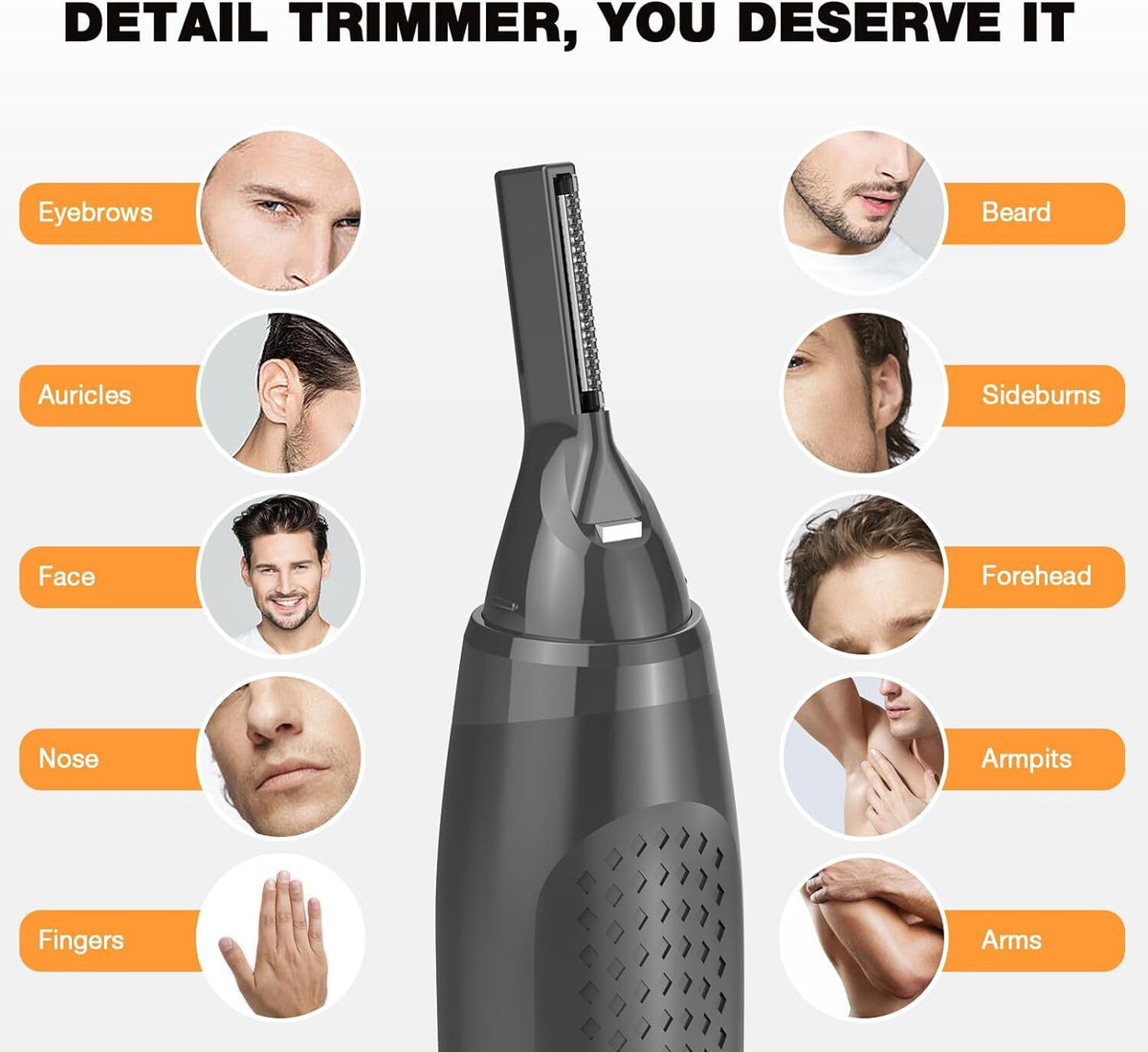 Rechargeable Nose Ear Face & Beard Trimmer Kit for Men