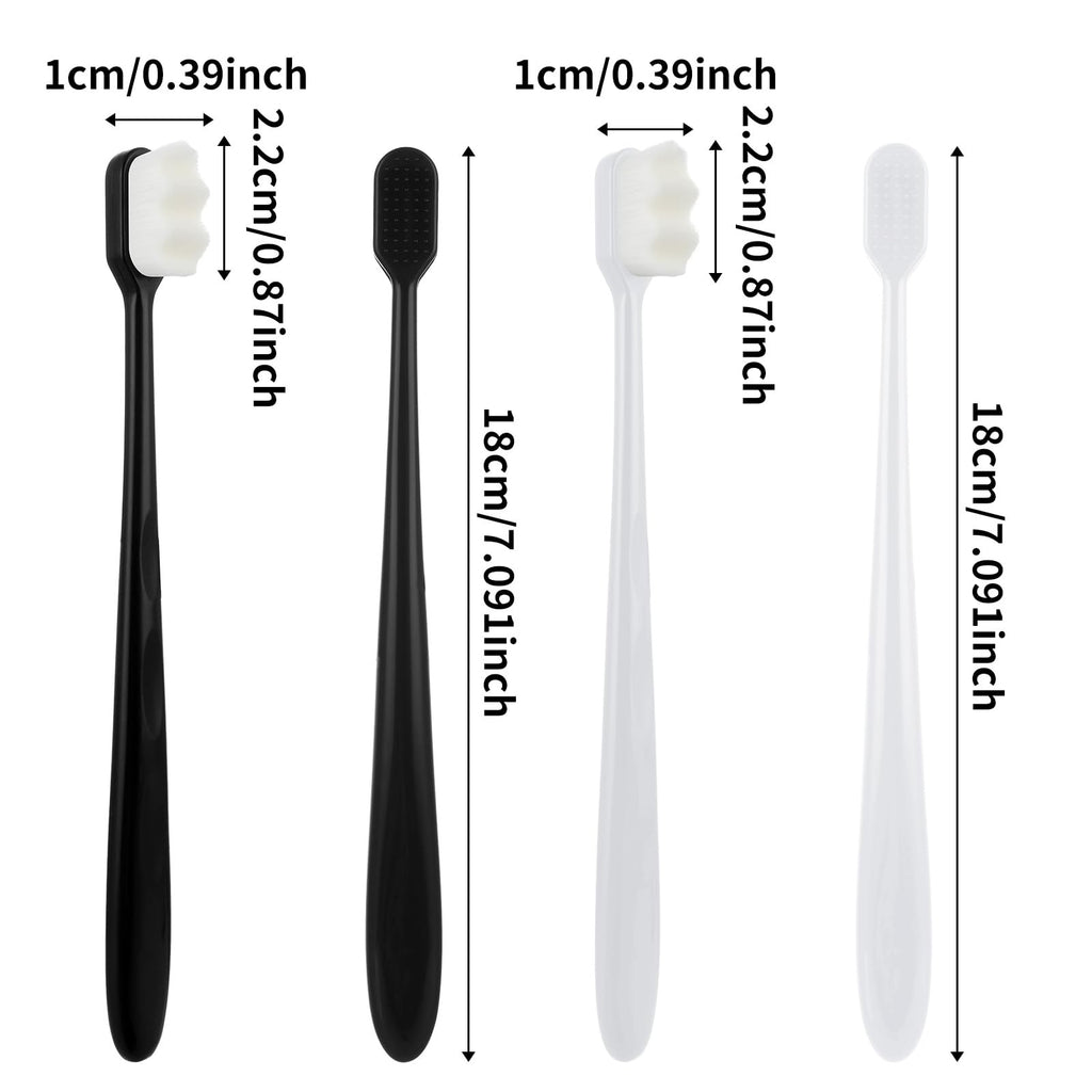 Ultra Soft Micro Nano Manual Toothbrush Pack of 4 for Sensitive Teeth