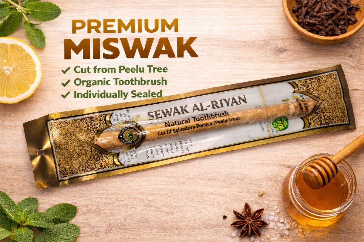 Natural Miswak Toothstick Set for Oral Hygiene - Organic Sewak, Multiple Packs