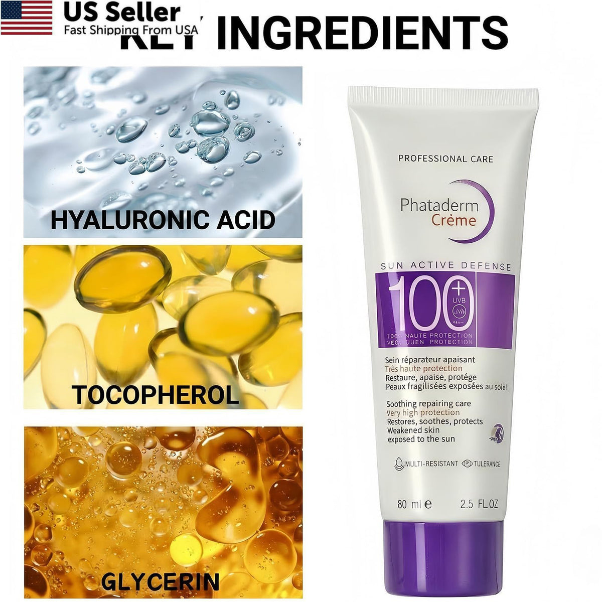 SPF 100 Broad Spectrum Face Sunscreen Moisturizing Cream 2.5 oz