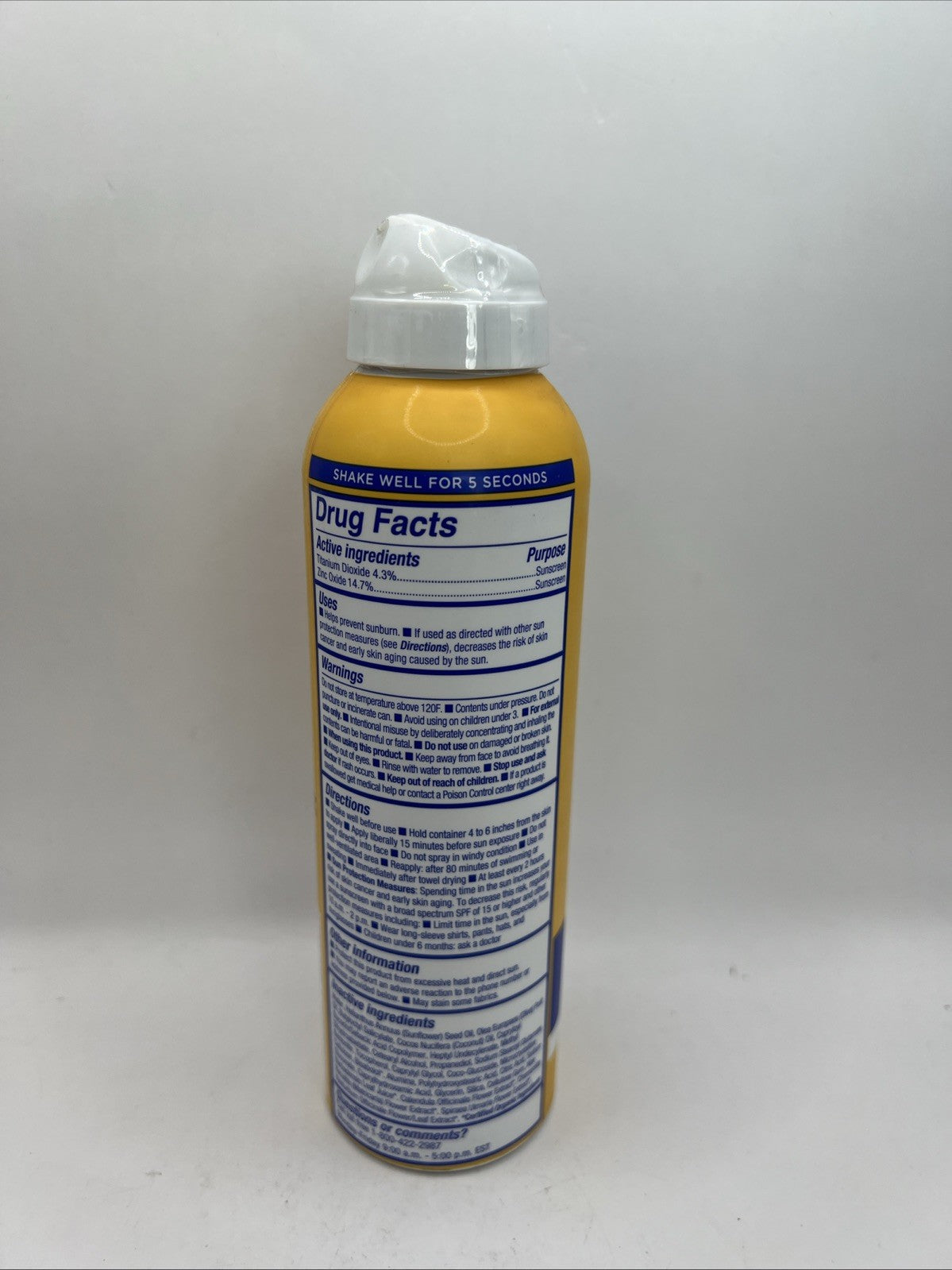 Mineral Sunscreen Spray SPF 50 for Body Child & Family 6 Oz Water-Resistant
