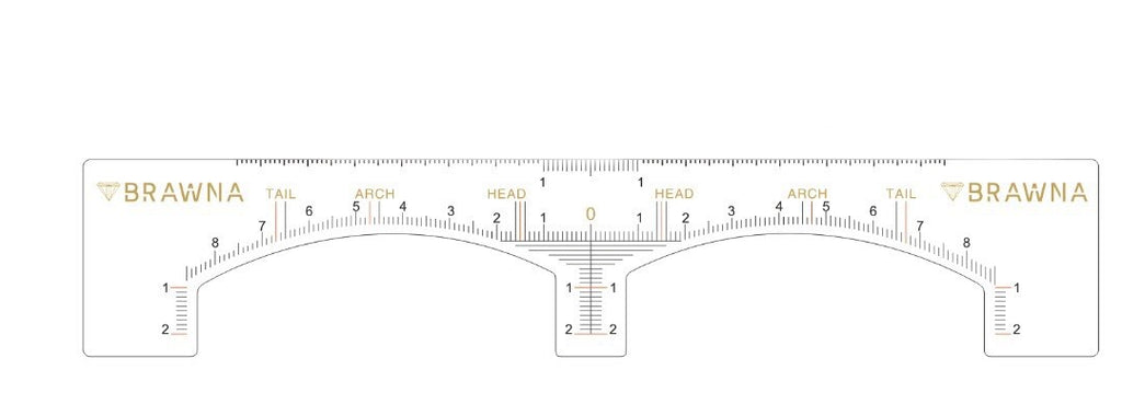 Eyebrow Measuring Ruler Sticker - 50pcs PMU Mapping Kit for Microblading