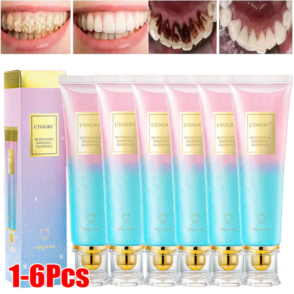 Niacinamide Whitening Toothpaste - Natural Enamel Safe Toothpaste for Bright Smile