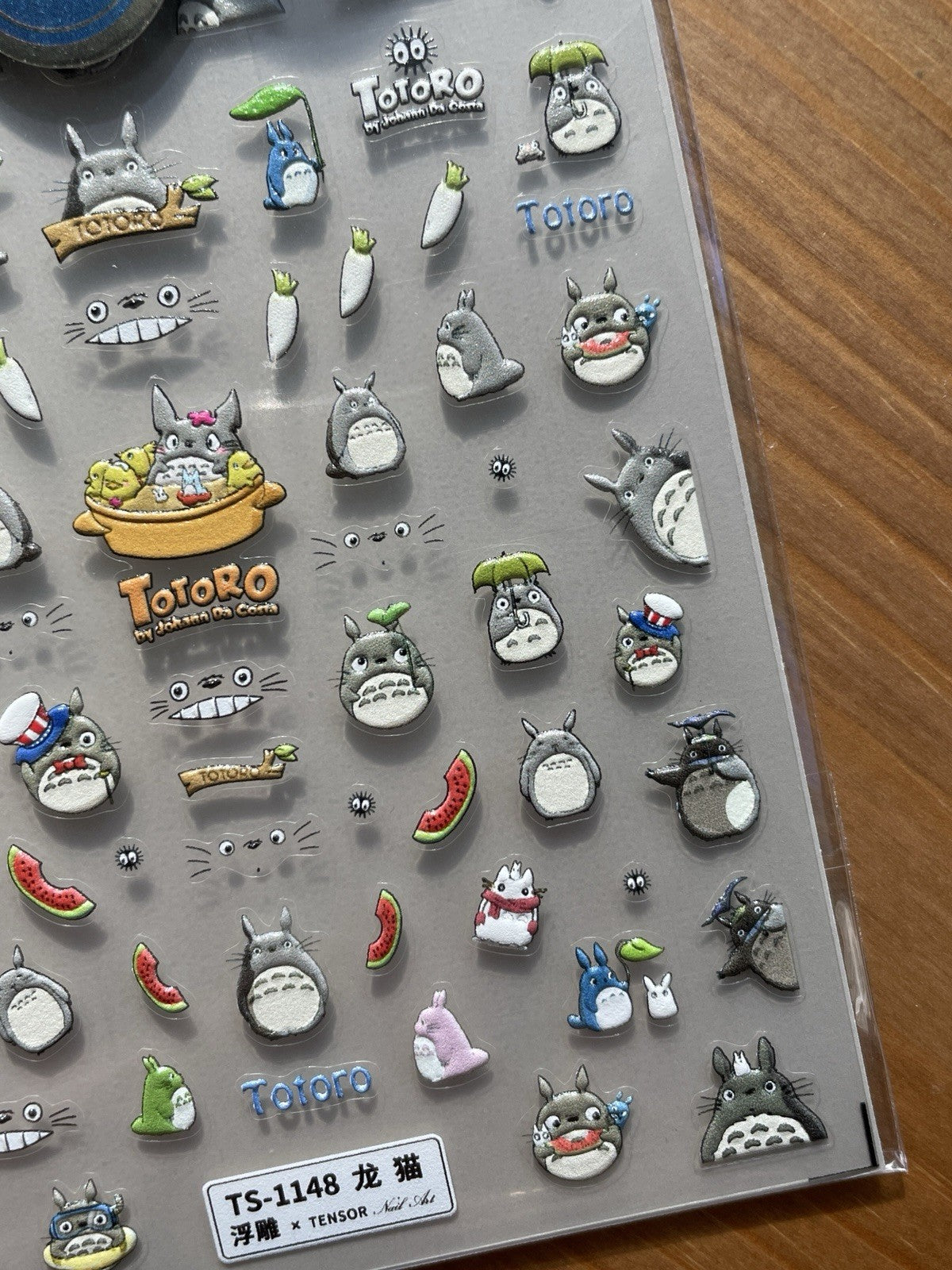 3D Totoro Nail Stickers - Kawaii Ghibli Nail Art Decals for Manicure