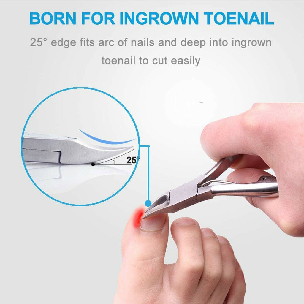 Heavy Duty Toenail Clippers for Thick and Ingrown Nails - Stainless Steel