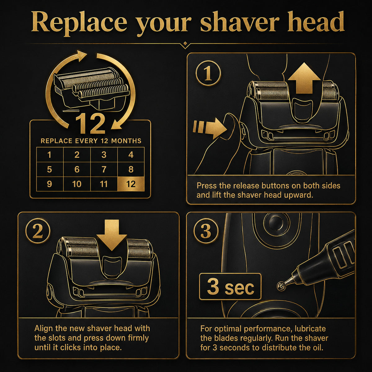 Replacement Foil Shaver Head for Braun Series 7 70S 790cc 760cc 750cc 735s 730 - Pack Options