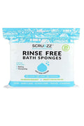 25 Pack Rinse-Free Bath & Shower Sponges - Single Use, Fragrance-Free