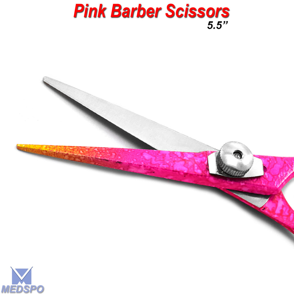 Professional Pink Hairdressing Scissors 5.5 Inch Salon Barber Shears