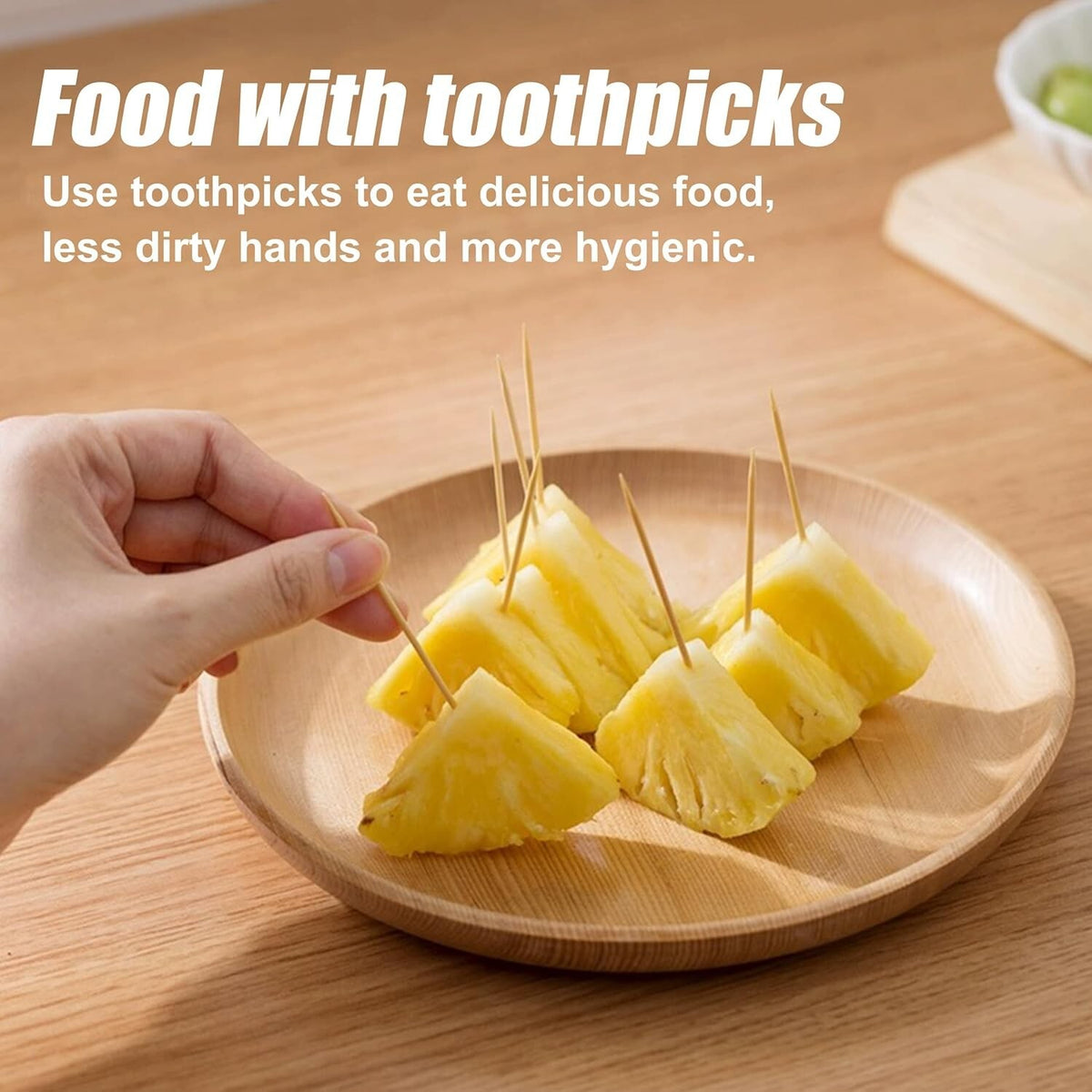 Premium Wooden Toothpicks for Dental Care & Appetizer Use - 300/500 Count