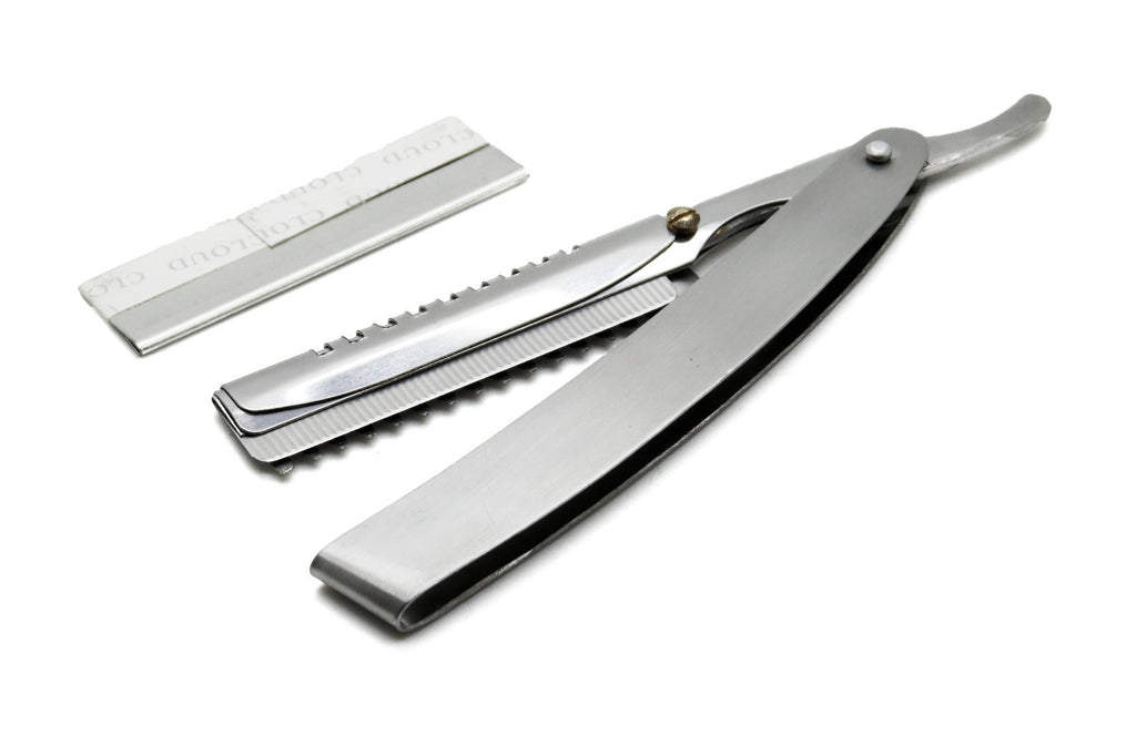 Stainless Steel Safety Razor with 2 Blades for Barber Grooming