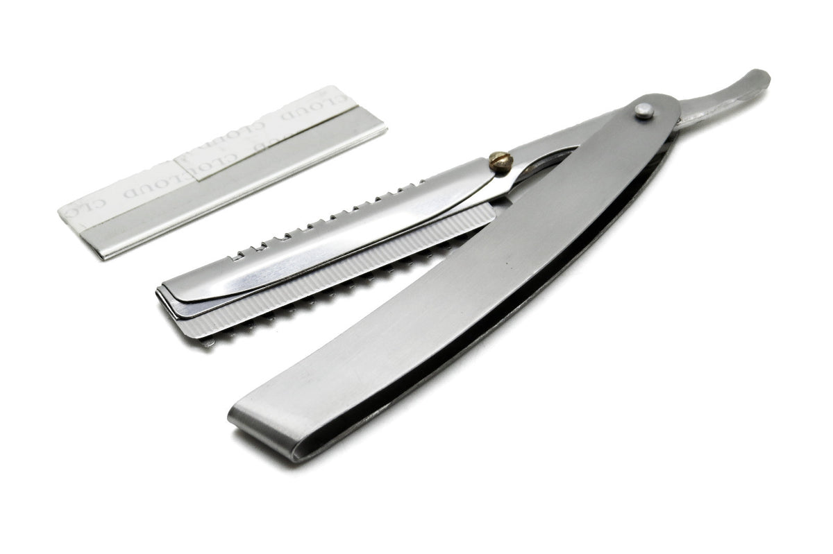 Stainless Steel Safety Razor with 2 Blades for Barber Grooming