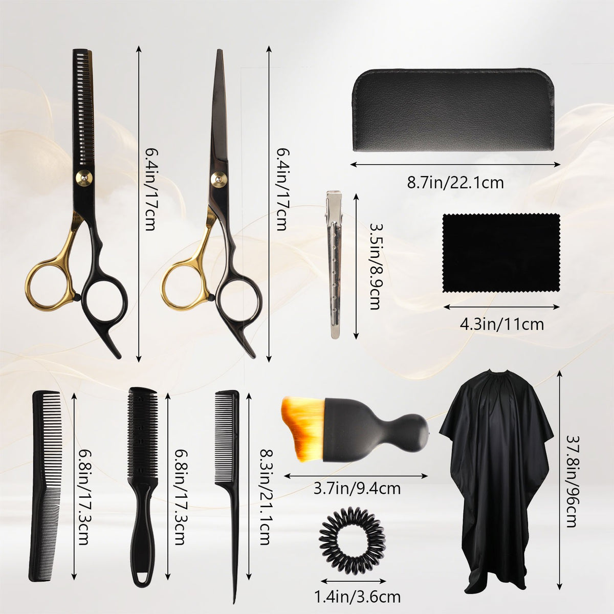 Professional Hair Cutting Thinning Scissors Barber Shears Salon Set - High-Grade Stainless Steel