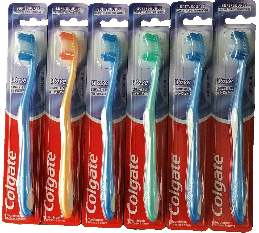 12 Pack Soft Adult Toothbrushes with Compact Head - Oral Hygiene Set