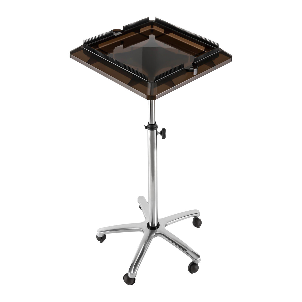 Rolling Salon Hair Extension Tool Cart with Adjustable Height and Large Storage Tray