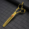Professional Haircut Scissors 6 Inch Japan Steel Thinning Shears - Sharp & Ergonomic