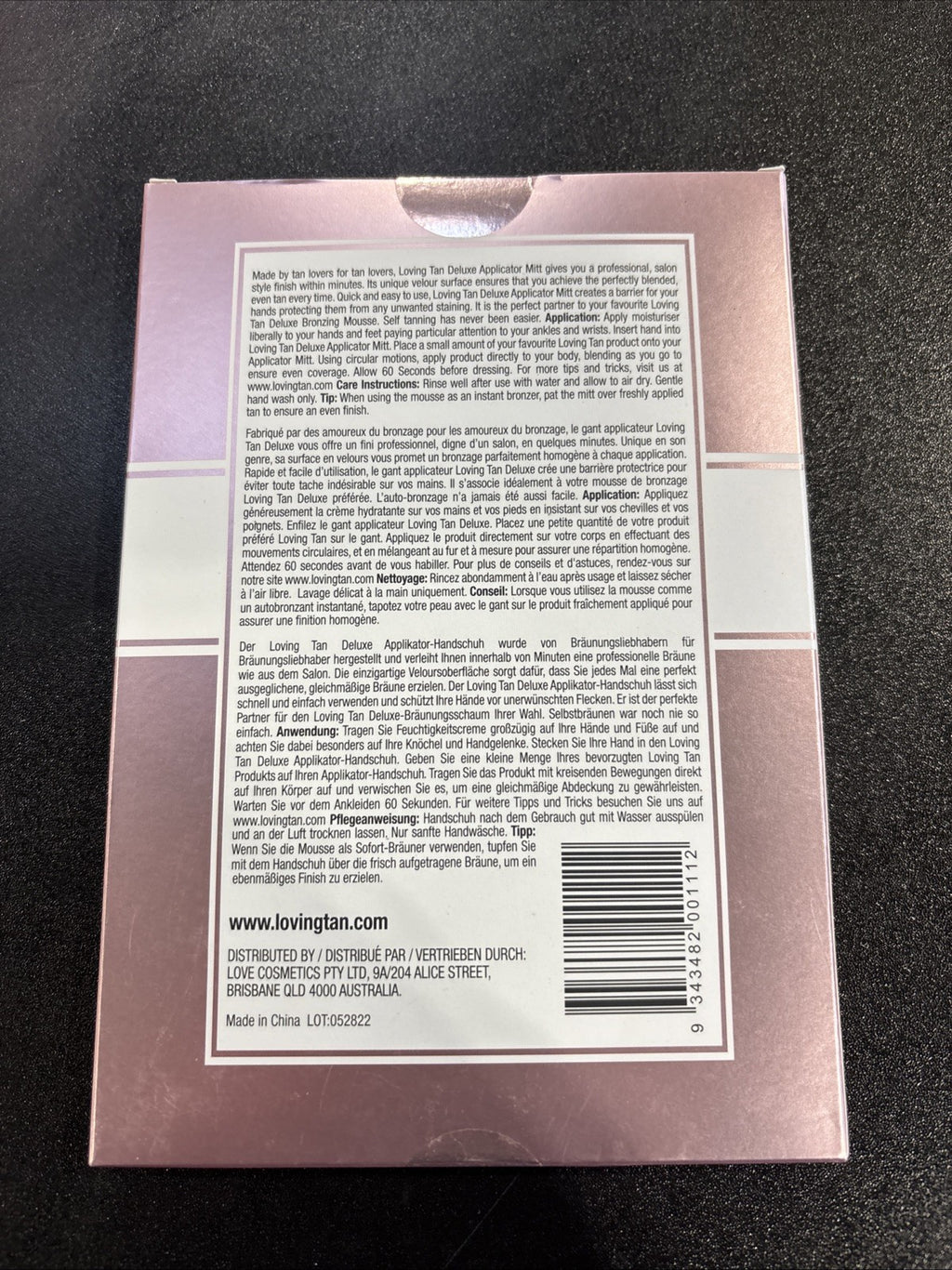 Loving Tan Deluxe Applicator Mitt for Tanning - New