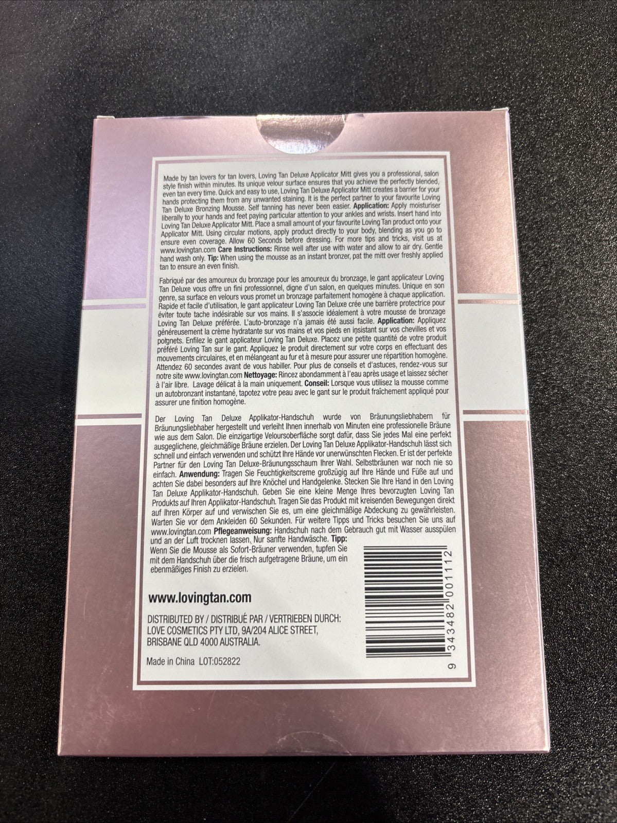 Loving Tan Deluxe Applicator Mitt for Tanning - New