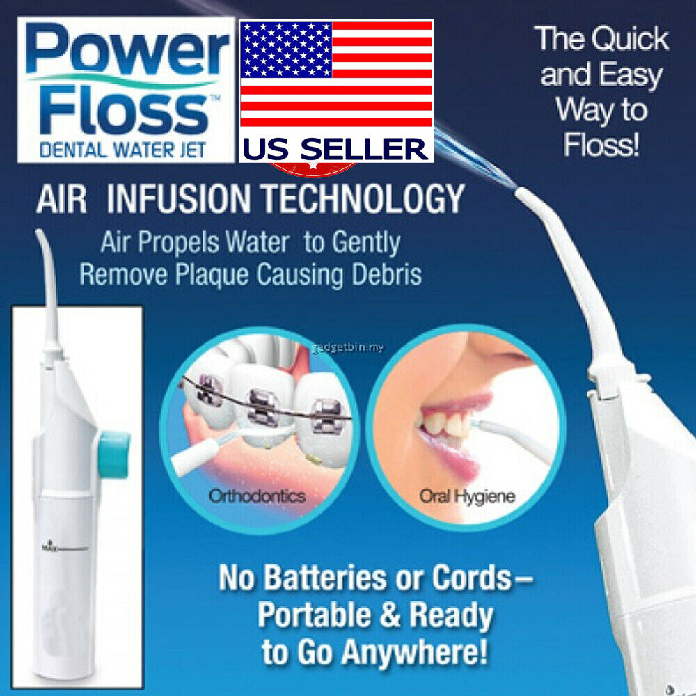 Cordless Dental Water Flosser Air Power Tooth Cleaner for Oral Hygiene
