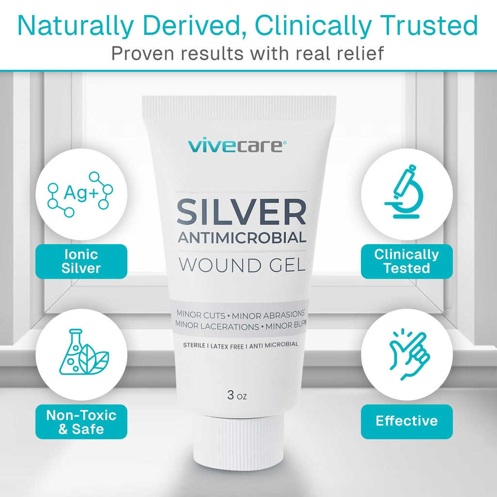 Medical Grade Silver Wound Gel for Burn and Cut Healing - 3 oz