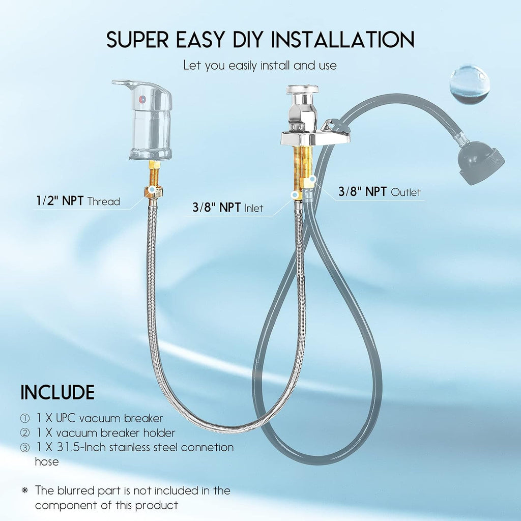 Shampoo Sink Vacuum Breaker Kit for Salon Shampoo Bowls Replacement Parts