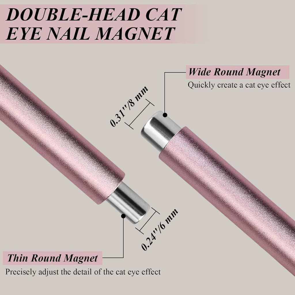 Double-Head Cat Eye Nail Magnet Set for Magnetic Nail Art