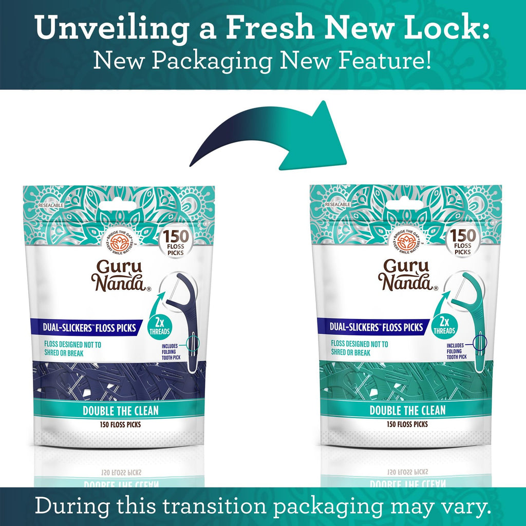 Dental Floss Picks Double Action Non-Shredding Oral Care Pack of 150