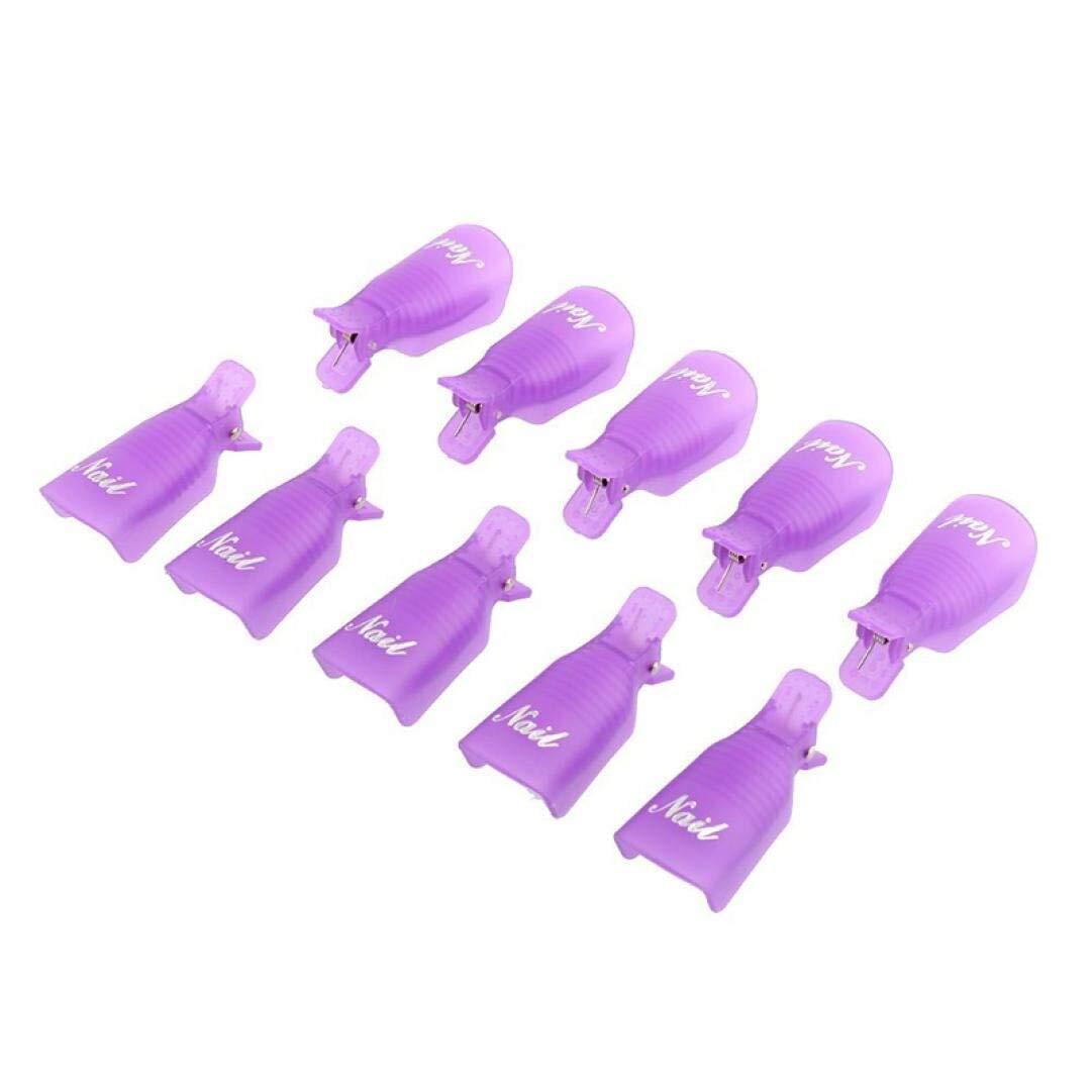 Gel Nail Polish Remover Clips Set - Reusable Soak-Off Manicure & Pedicure Caps
