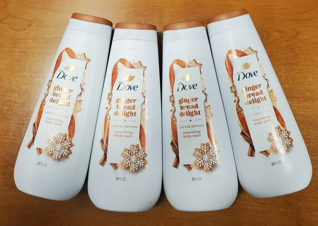 Limited Edition Gingerbread Body Wash - Holiday Scent, 20 oz Pack of 4