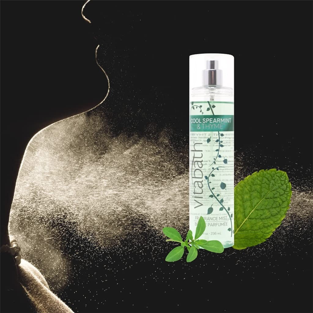 Alcohol-Free Fragrance Mist with Spearmint & Thyme - 8 Fl Oz, Skin Nourishing Body Spray