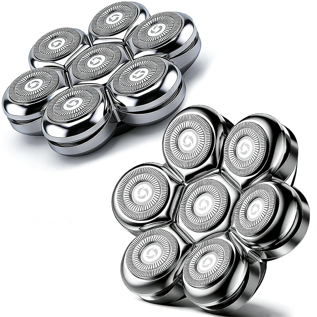 Magnetic Floating Replacement Heads for 7D Rotary Shavers - Precision Groom 2-Pack