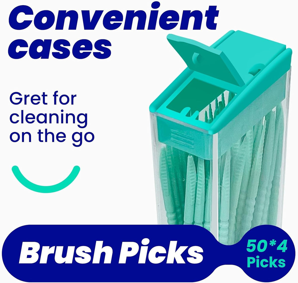 Soft Silicone Interdental Brushes and Dental Picks - 200 Count Family Pack