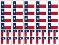 Texas Flag Temporary Tattoos - 40 Tattoos per 5 Sheets for Parties