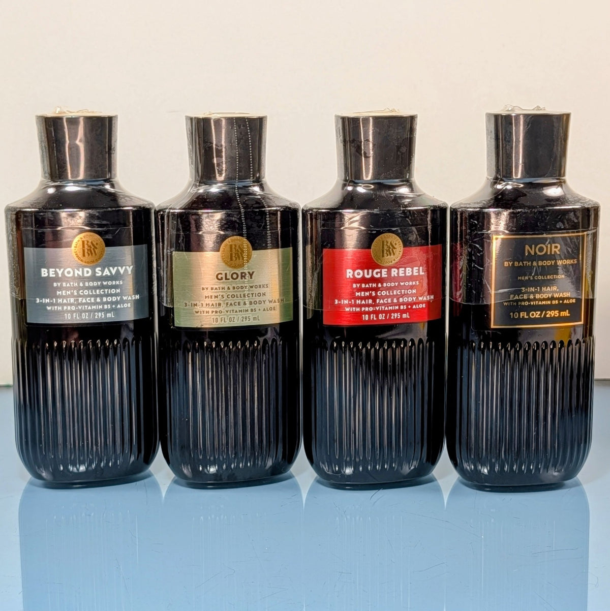 Men's 4-Piece Bath & Body Wash Set - Body Face Hair Cleansers
