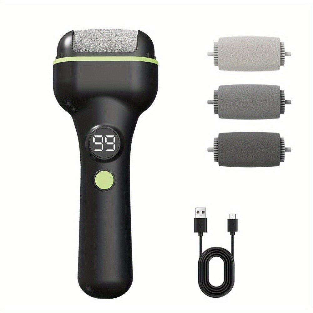 Electric Foot Grinder Callus Remover Pedicure Tool with 3 Grinding Heads