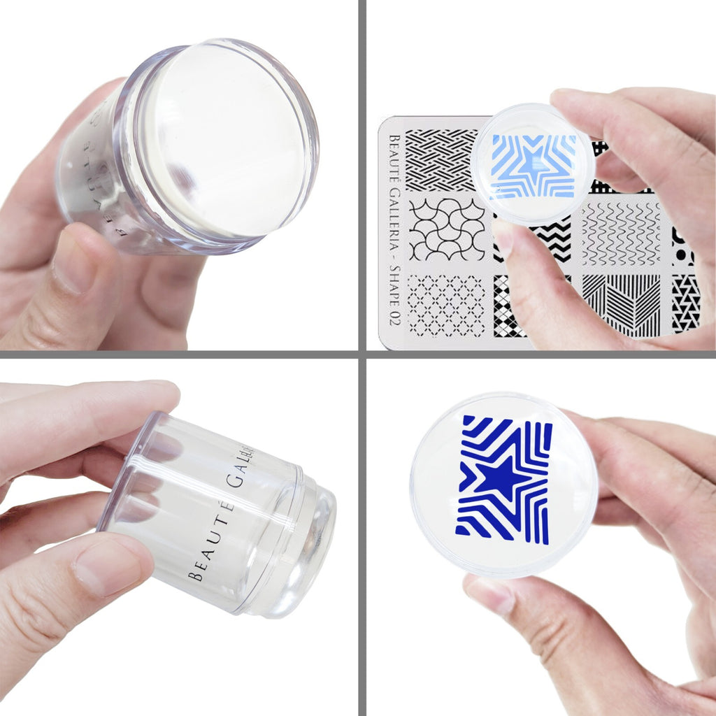 Nail Art Stamper and Scraper Set - 4 Pieces for DIY Nail Design