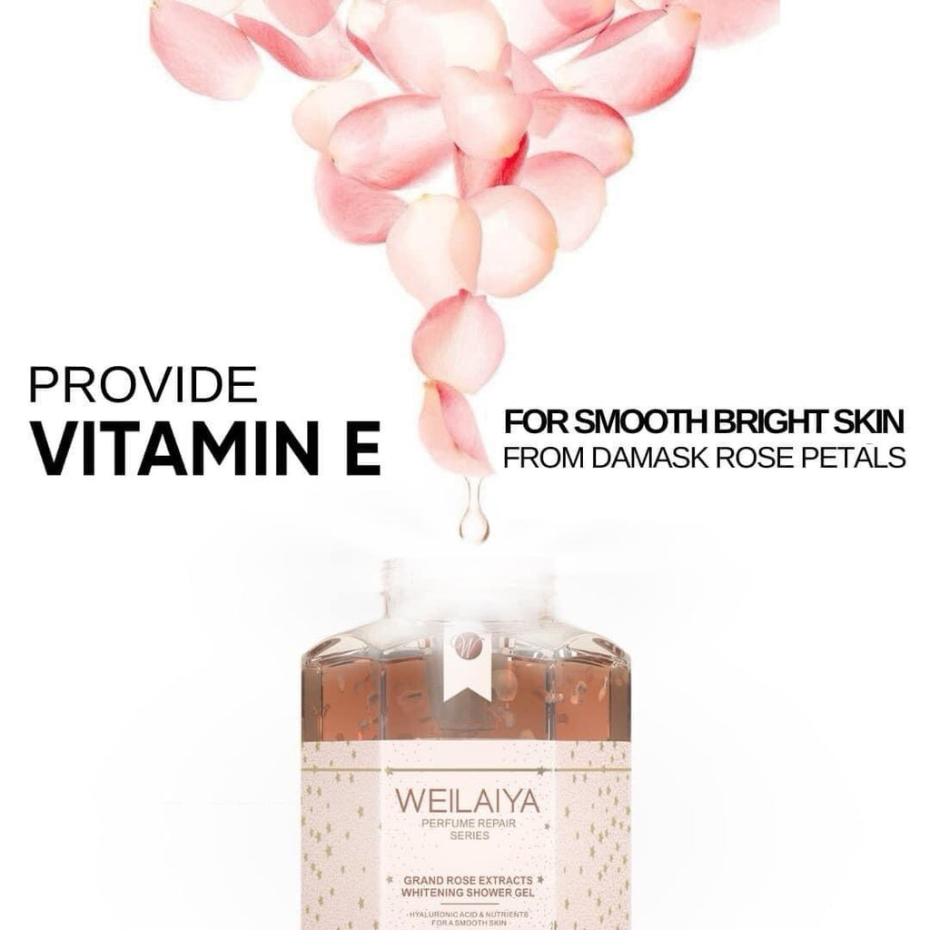 Damask Rose Extract Shower Gel 450mL - Luxurious Whitening & Fragrance