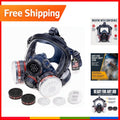 Full Face Respirator Mask with Anti-Fog & Charcoal Filters for Chemical Protection