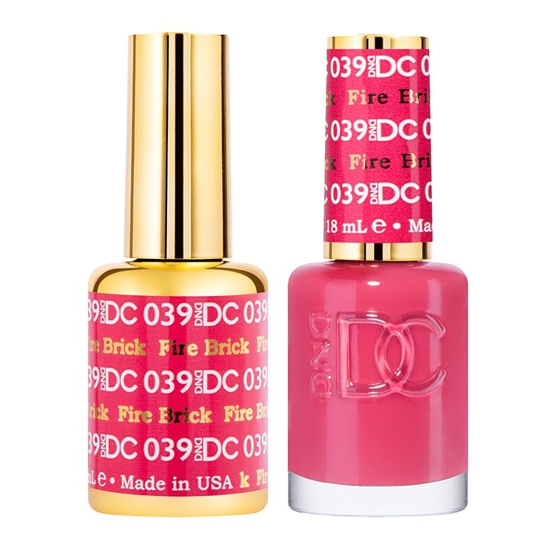UV Gel Nail Polish Set Fire Brick #039 Long-Lasting Manicure Duo
