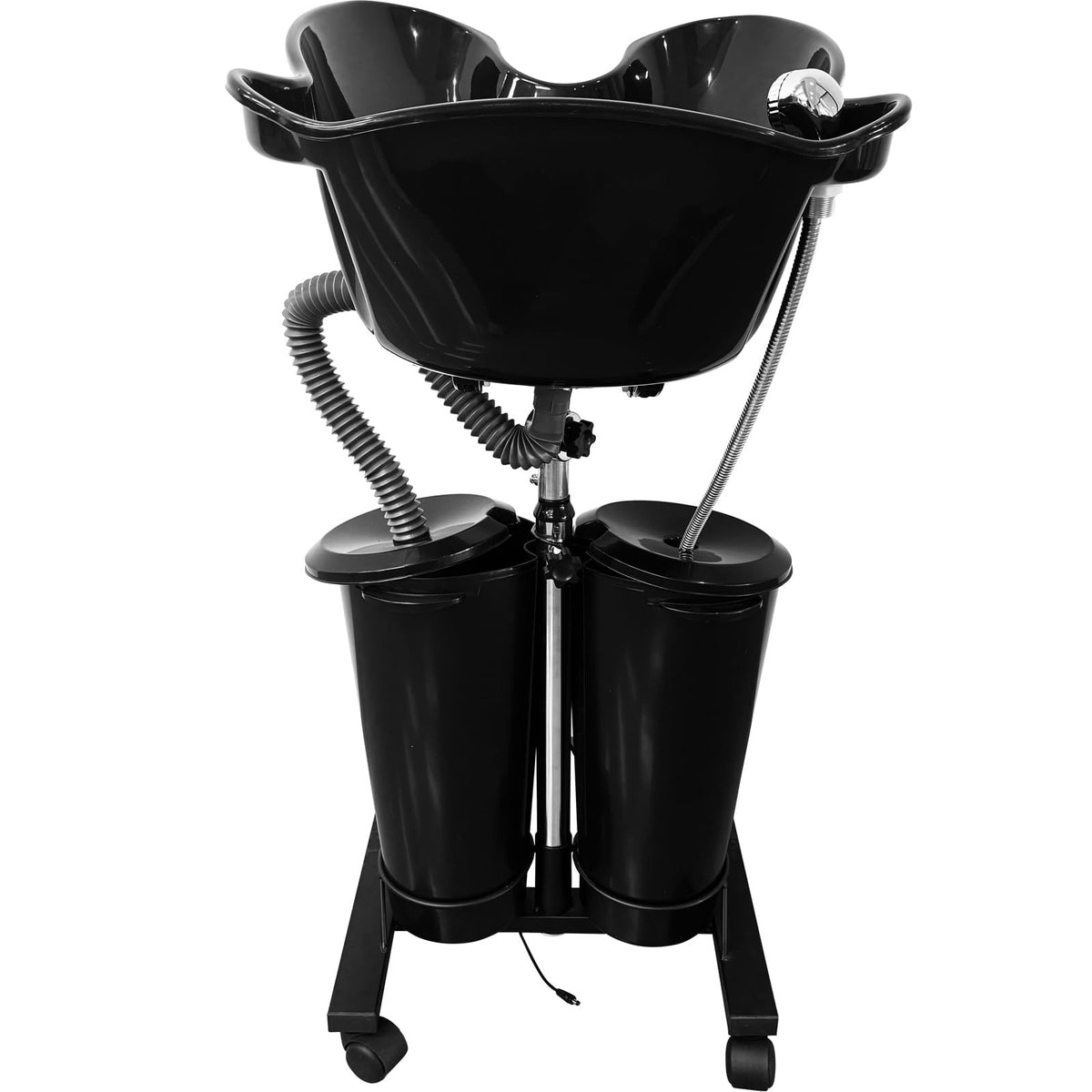 Portable Electric Shampoo Basin Set with 2 Buckets for Home Salon Use