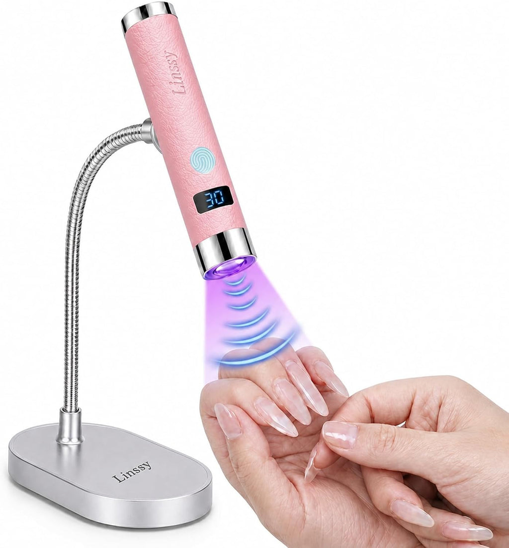 Mini UV LED Nail Lamp with Auto Sensor & Magnetic Stand for Gel Nails