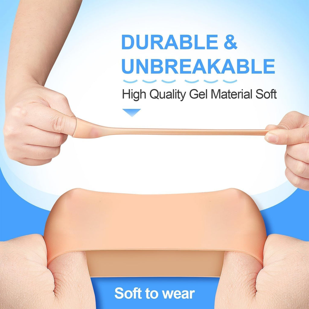 Silicone Finger Protectors 20 Pcs, Reusable Gel Finger Caps for Pain Relief & Skin Care