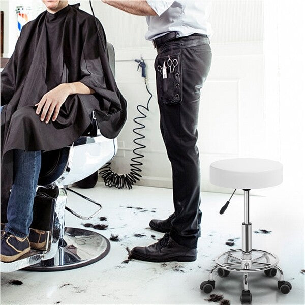 Adjustable Salon Spa Stool with Swivel Castors and Footrest