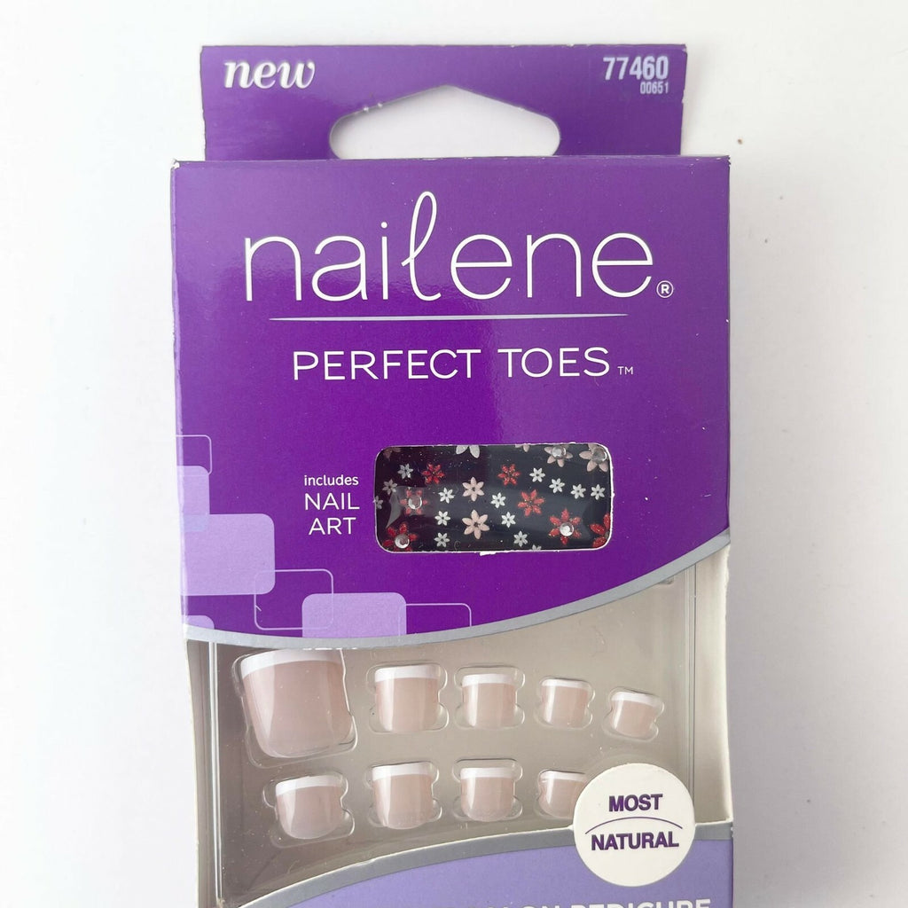 3-Pair Short Toe Nails Set with Nail Art & Glue | Perfect Toes