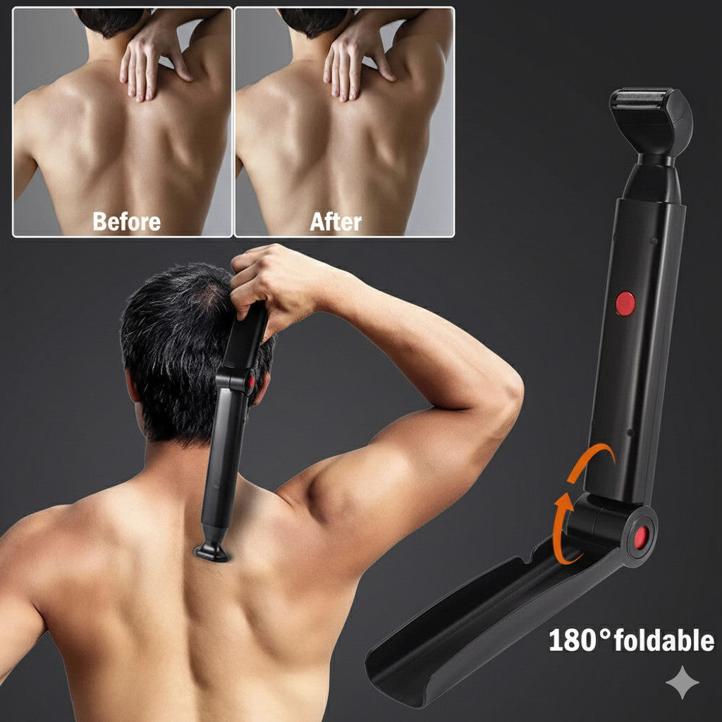 Electric Back & Body Shaver with Extendable Handle & USB Rechargeable