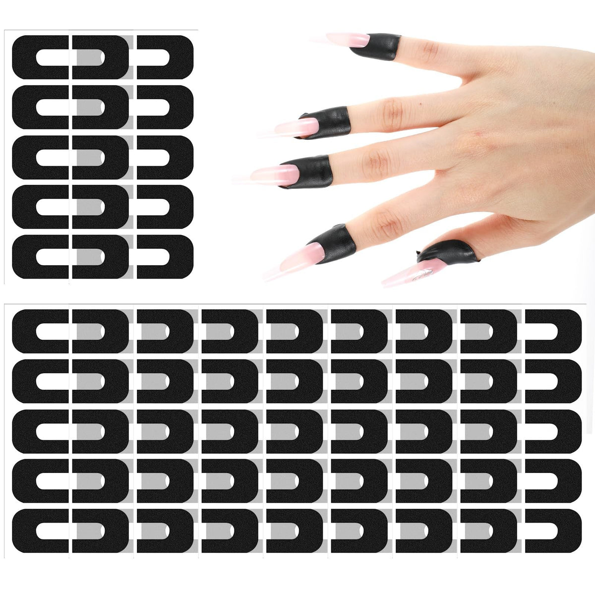 Nail Polish Protector U-Shaped Cuticle Barrier for Nails Painting - Pack of 100